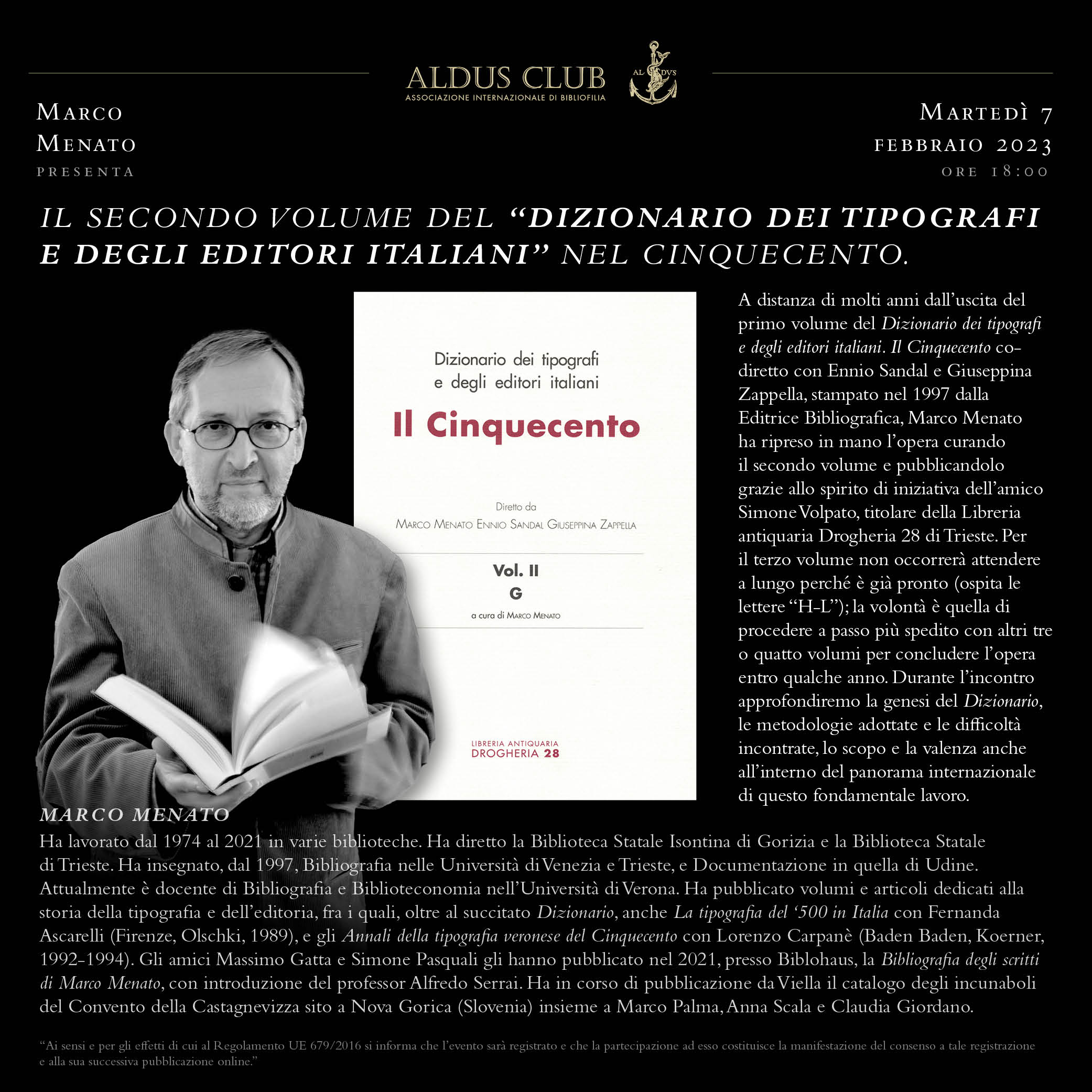 Il secondo volume del “Dizionario dei tipografi e degli editori italiani” nel cinquecento.
