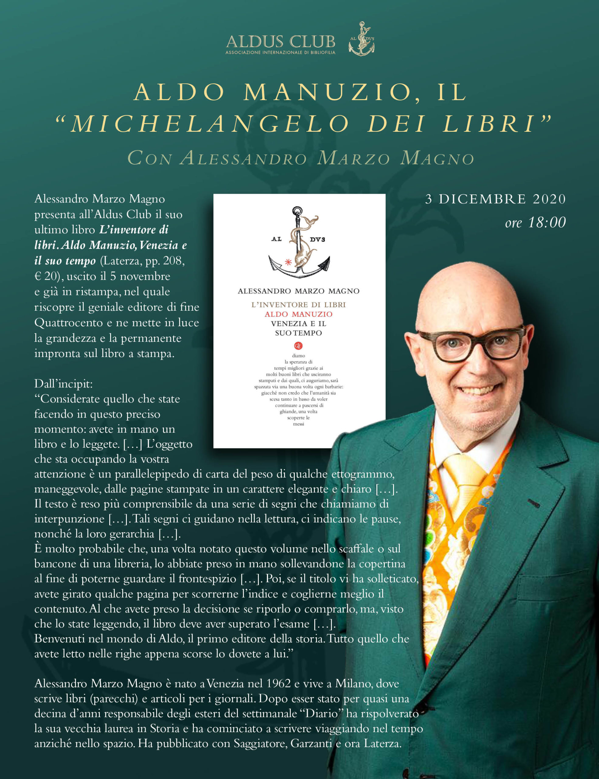 Aldo Manuzio, il “Michelangelo dei libri”