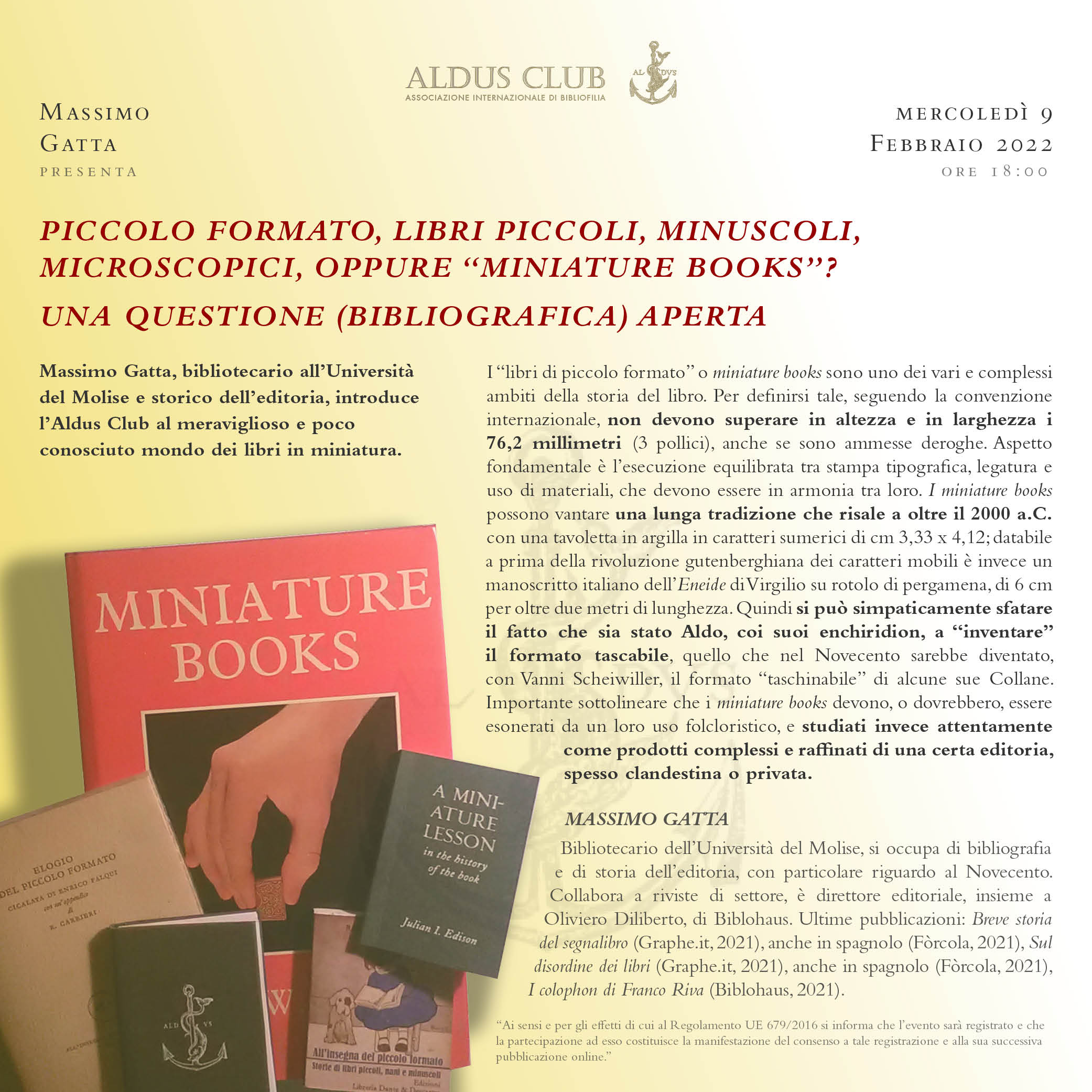 Piccolo formato, libri piccoli, minuscoli, microscopici, oppure “miniature books”? Una questione (bibliografica) aperta