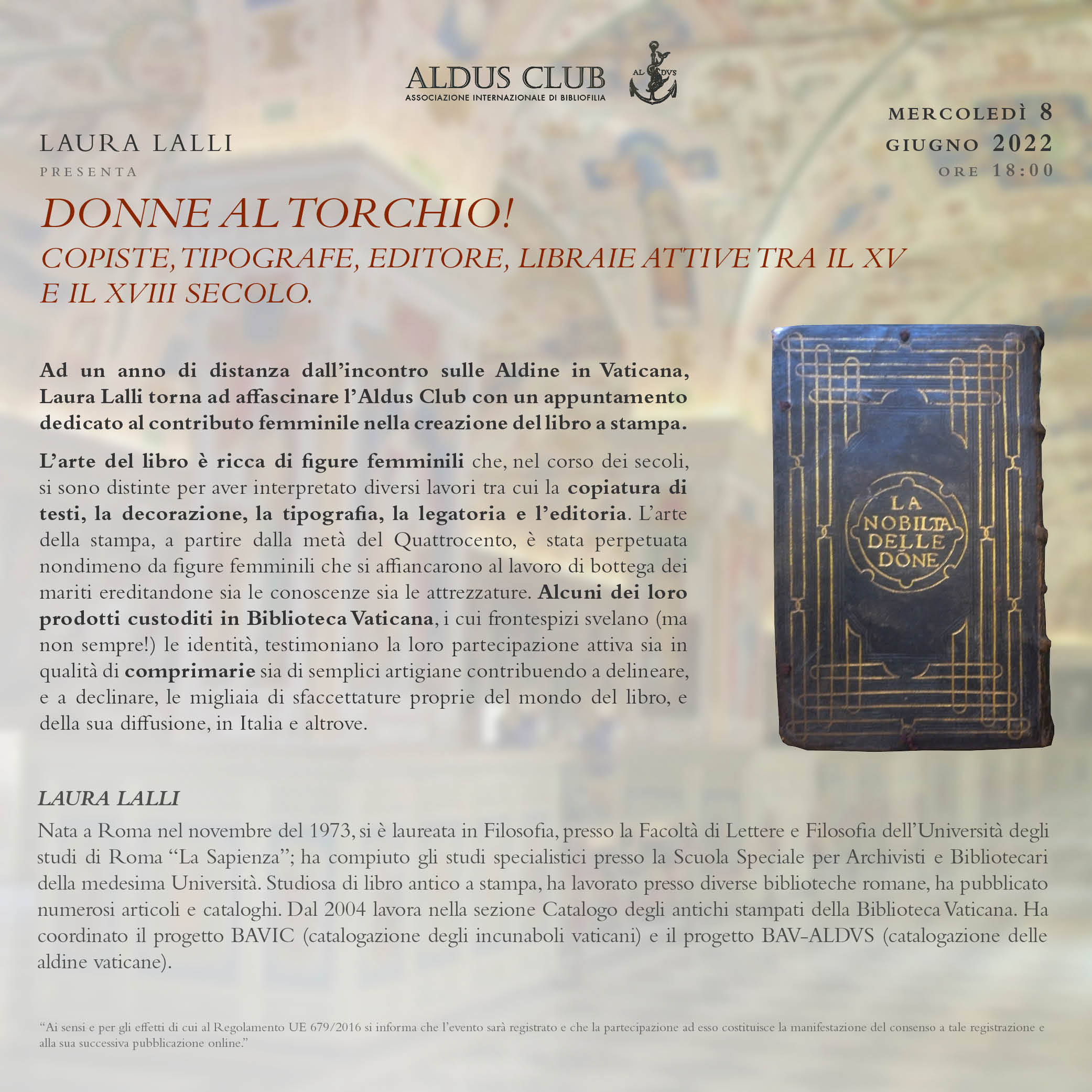 Donne al torchio! Copiste, tipografe, editore, libraie attive tra il XV e il XVIII secolo.