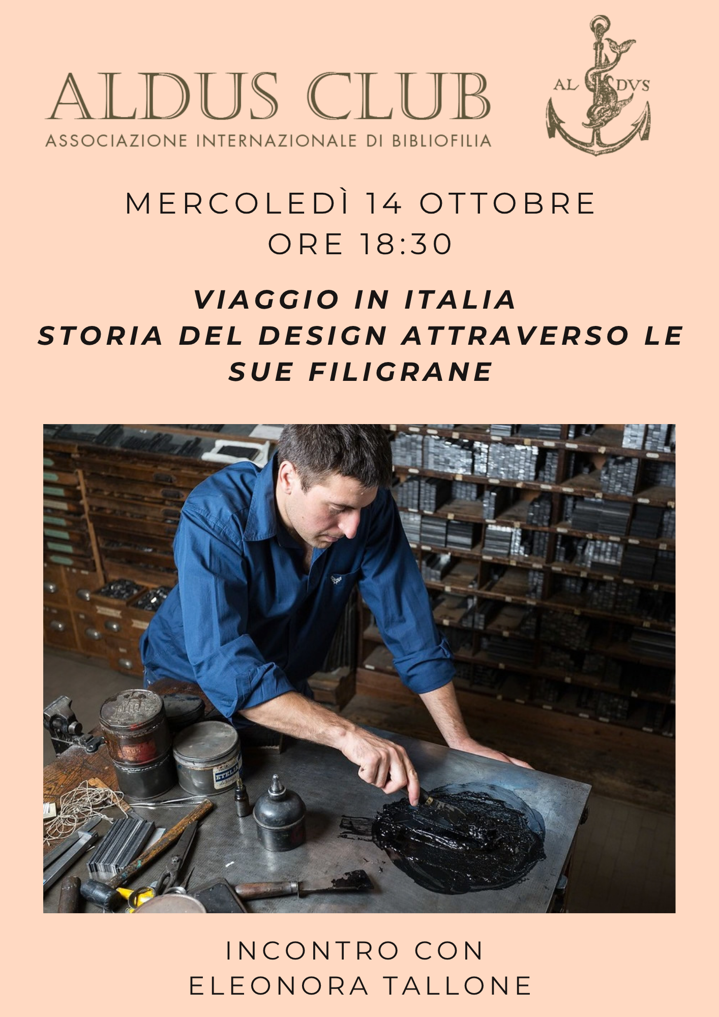 Incontro Aldus Club, mercoledì 14 ottobre ore 18:30.